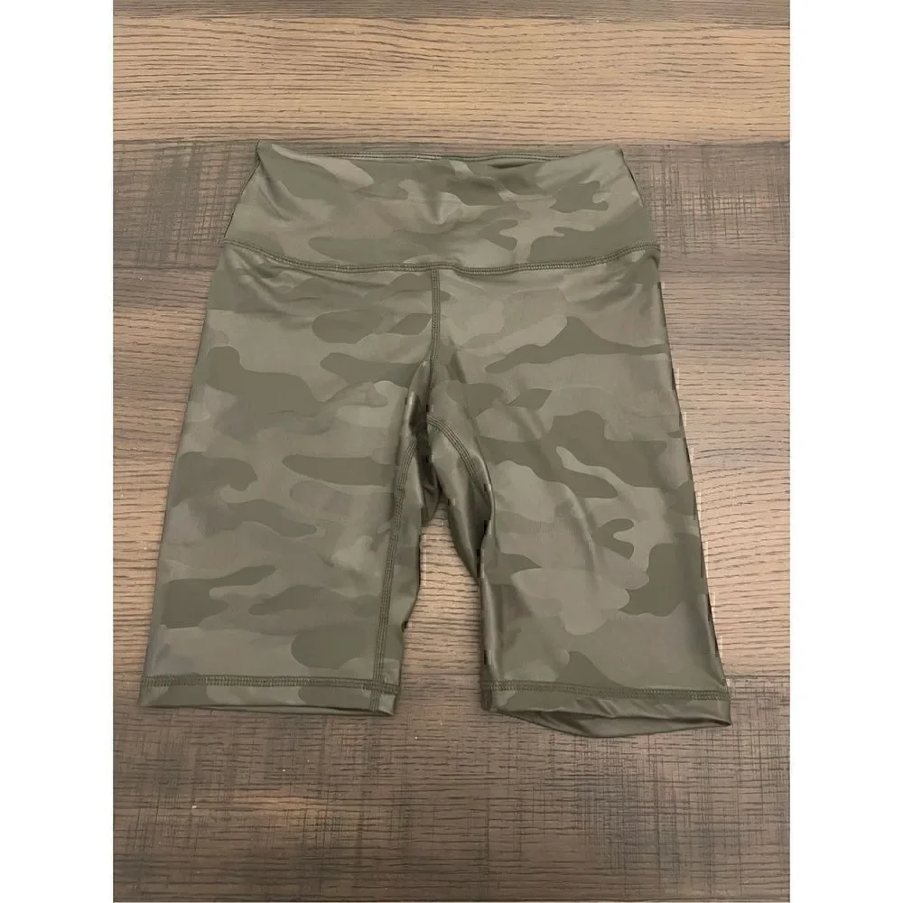 Rae Mode Army Camo Olive Green Biker Shorts